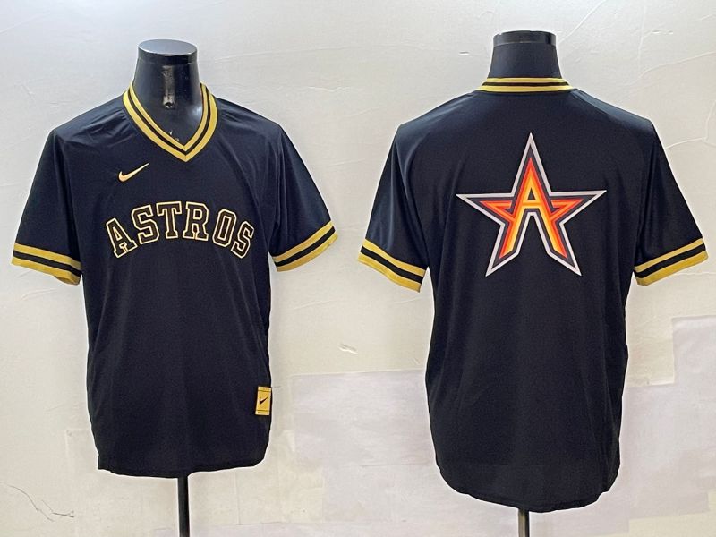 Men Houston Astros Blank Black Gold Game 2025 Nike MLB Jersey style 4->houston astros->MLB Jersey
